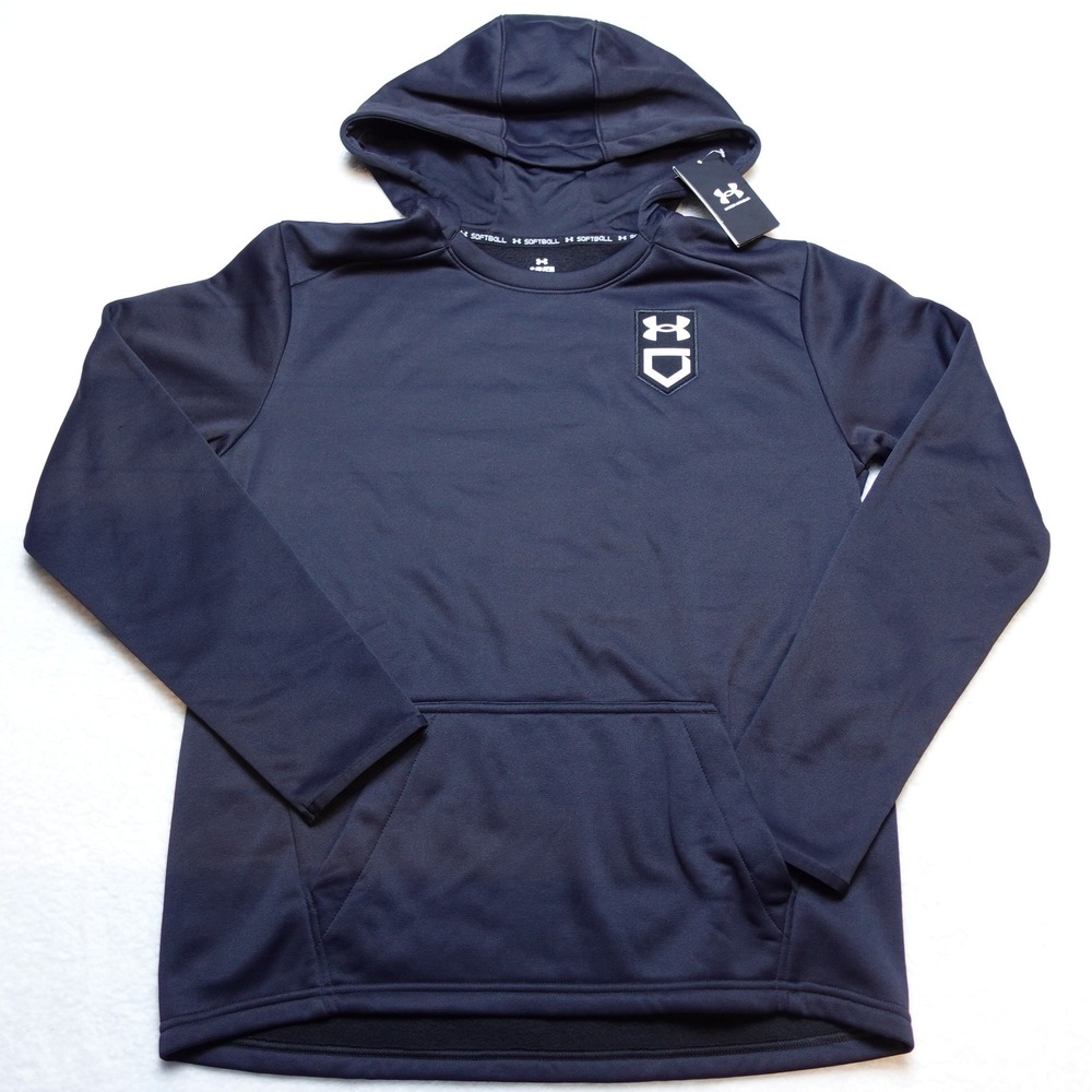 Under Armour Utility Hoodie Womens Small Black Softball Fleece 1386962